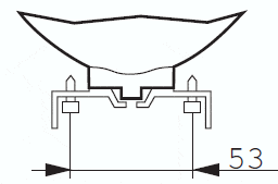 Pied de lampe G53 d'une lampe AR111