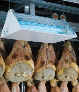 UV-A (Actinic BL lamp) in meat processing as butcher butcher